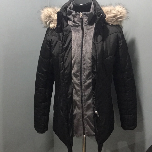 Jackets & Blazers - Swiss Tech black coat size s 4-6